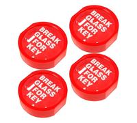 HOODANCOS 4 Pezzi Cassetta Sicura Porta Chiavi da Parete Rossa Antincendio Resistente Intemperie per Emergenze e Gestione Sicura Chiavi Outdoor