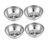 HOODANCOS 4 pezzi Piatti Condimenti in Acciaio Inossidabile Stile Giapponese Ciotole Antipasto Stabili e Facili da Pulire per Salse Soia e Spezie per Casa e Ristoranti