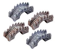 HOODANCOS 4 Pezzi Ponti in Materiale Stile Palazzo per Decorazioni Paesaggistiche Giardino e Case DIY Modelli Resistenti e Dettagliati per Micro Scene