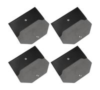 HOODANCOS 4 Pezzi Portafoglio con Buste per Contanti in Pu Nero, Portafoglio Compatto e Portatile con Chiusura a Bottone, per Viaggi e Gestione delle Spese Familiari