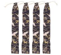 HOODANCOS 4 pezzi Sacchetti per Flauto in Morbido Borsa Porta Clarinetto Riutilizzabile con Chiusura Cordoncino per Custodia Strumenti Musicali