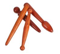 HOODANCOS 4 pezzi Strumenti per il Benessere in Legno Naturale per Riflessologia del Piede Bastoncini Manuali per Punti di Pressione Piedi e Mani Massaggiatore Palmare Ergonomico per Uso