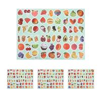 HOODANCOS 4 Set Adesivi di Frutta Autoadesivi Impermeabili Etichette Adesive Colorate per Sigilli per Buste da Festa Resistenti AntiGraffio Decorazioni Fai da Te per Scrapbooking e