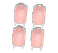 HOODANCOS 4pezzi Organizzatore Per e Ciglia Finte Scatola Da Viaggio Design Mini Trolley Portatile Per Cosmetici e Oggetti Piccoli Materiale Per Protezione Ciglia Finte