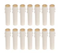 HOODANCOS 50 Pezzi Coperture Antigoccia per Candele 25x100 Mm in Plastica Resistente al Calore, Manicotti Trasparenti per Lampadari e Candelabri, Protezioni Base per Uso Interno ed