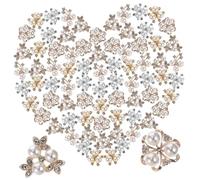 HOODANCOS 50pezzi Mollette Per Perla e Strass Accessori Fatti Mano Per Donne e Ragazze Fermagli Decorativi Per Matrimoni e Occasioni Speciali