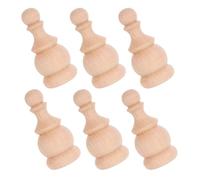 HOODANCOS 6 Pezzi 6 Pezzi Terminali in Legno Massello Non Finiti per Balaustre, Elementi Decorativi per Scale e Mobili, Pinnacoli per Ringhiere Interni, Facili da Verniciare e Adatti a