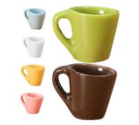 HOODANCOS 6 Pezzi di Ornamenti per Tazze da caffè in Miniatura, Accessori da Cucina per Casa delle Bambole in Resina, Giochi di Ruolo, Tazze da tè, Giocattoli Artigianali Fai da Te per La