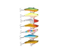 HOODANCOS 7 Pezzi Esca Artificiale Minnow da Pesca 7cm 18g Design Realistico e Resistente per Pesca in Acqua Dolce Forma Piccolo Pesce Stili Multipli