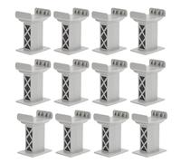 HOODANCOS Accessori per Binari Ferroviari 15 Pezzi Supporti Multilivello e Pilastri Elevati in Plastica Compatibili Tutti i Principali Sistemi per Ponti e Pali di Supporto di Treni