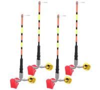 HOODANCOS Allarme di Abboccata a LED Sensibile con Segnalatore Acustico e Luminoso per Pesca Notturna, Set da 4 Indicatori Galleggianti per Esche Artificiali, per Pesca Dalla Riva e Lancio