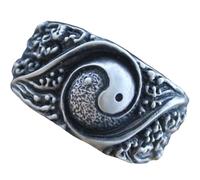 HOODANCOS Anello Cinese Taoismo Stile Statement Ring in Rame per Uomo