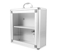 HOODANCOS Armadietto per Medicinali da Parete Pannello Trasparente Contenitore per Conservazione Farmaci Casa e Ufficio Supporto da Parete Salvaspazio per Kit Pronto Soccorso