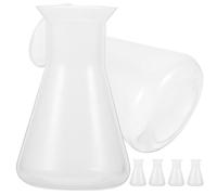 HOODANCOS Beute Coniche Graduata per Miscelazione Facile e Prevenzione Trabocco da Laboratorio in Plastica Pp da Set di 6 da 100ml per Laboratorio e Cucina