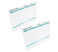 HOODANCOS Calendario su Lavagna Bianca Cancellabile a Secco Pvc 2 Pezzi 30x40 Cm Autoadesivo per Pareti Lisce Agenda Mensile Riutilizzabile per Ufficio, Studenti e Insegnanti