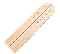 HOODANCOS Calibro per Maglieria in Legno per Ferri da Calza, Righello Resistente per Misurare Lunghezza di Piedi e Calze, Strumento per Maglieria e Uncinetto
