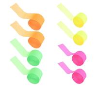 HOODANCOS Carta Crespa Colorata Fluorescente Carta Malleabile a Strisce Lunghe Arricciate 8 Pezzi per Decorazioni Festa Compleanno e Matrimonio per Celebrazioni Festive