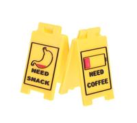 HOODANCOS Cartelli da Scrivania Bifacciali in Plastica Colorata Set 2 Pezzi Segnali di Avvertimento per Ufficio e Spazi di Lavoro Indicatore da Tavolo per Dipendenti e Colleghi