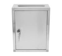 HOODANCOS Cassetta per Suggerimenti in Acciaio Inossidabile Argento, Robusta e Super Leggera, per Scuole e Luoghi Pubblici, Serratura Sicura e Design Elegante