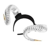 HOODANCOS Cerchietto per Chioma Corna da Demone in Argento Decorazioni Dorate Fascia Leggera e Comoda per Halloween Cosplay e Feste a Tema per Adulti