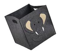 HOODANCOS Cesto Portaoggetti in Feltro Resistente Design a Elefante Organizer Portabiancheria e Contenitore per Giocattoli per Camerette e Armadi Leggero e Lavabile