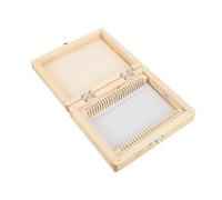 HOODANCOS Contenitore in Legno per Vetrini da Microscopio con Scomparti Numerati Custodia Scorrevole per Conservazione e Trasporto di Campioni Biologici Standard per Laboratori e Didattica