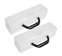 HOODANCOS Contenitore Porta Pennelli Trasparente Piccolo 30X9X9 CM Set da 2 Pezzi Custodia Portatile Lunga per Acquerelli e Strumenti da Disegno Organizer Artigianale per Artisti in