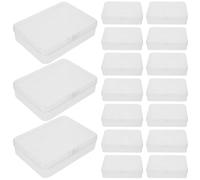 HOODANCOS Contenitori Trasparenti Impilabili per Pastelli a Cera con Coperchio, Scatole di Plastica per Materiale Scolastico, Organizer Salvaspazio per Forniture Artistiche, Set da 24 Pezzi