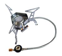 HOODANCOS Cucinotto Pieghevole in Inossidabile con Protezione Antivento Fornellino Portatile Gas per Picnic e Barbecue Outdoor Design Efficiente per Risparmio Carburante