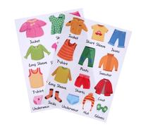 HOODANCOS Etichette per Vestiti per Cassettiere Adesivi Classificazione dei Vestiti Facili Rimuovere Nero Set 10 Pezzi per e Adulti