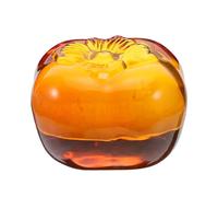 HOODANCOS Fermacarte Decorazione da Scrivania Resistente e Portatile in Cristallo a Forma di Cachi Realistico Arancione per della Calligrafia per