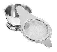 HOODANCOS Filtro Tè in Acciaio Antiruggine con Maglia Fine e Supporto Infusore per Tè Sfuso senza Residui Colino Doppio per Filtraggio Preciso e Degustazione Pulita