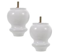 HOODANCOS Gambe per Mobili in Legno Massello 10 CM Set 2 Pezzi Viti di Montaggio Piedini di Supporto per Divani Armadi e Tavoli Compatibili per Restauro e Ristrutturazione Casa