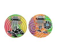 HOODANCOS Kalimba Pianoforte a Pollice 7 Note in Conchiglia Di Cocco Mini Piano Per Principianti e Ragazzo Ragazza Strumento Musicale Portatile Per Attività All'aperto, Relax, Feste e Studio