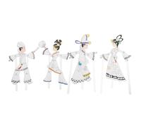 HOODANCOS Kit Fai da Te per Marionette Cinesi con 4 Pezzi: Kit di Personaggi Tradizionali Cinesi per Marionette - Figure Tradizionali per Bambini - Migliora L'interazione Familiare E