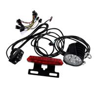 HOODANCOS Kit Luci LED per Bicicletta Elettrica con Fanale Posteriore Indicatori di Direzione e Interruttore Clacson da Manubrio Facile da Installare per Bici Scooter e Moto