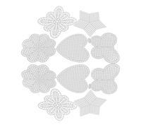 HOODANCOS Kit per Ricamo in Rete di Plastica 25 Pezzi Set Forme Farfalle Stelle Cuori Petali Tela Contata in Plastica 85 CM per Punto Croce e Progetti Fai da Te Decorativi