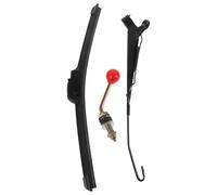 HOODANCOS Kit Tergicristallo Manuale Semichiuso per Utv e Moto Spazzola - Braccio Asta Manuale Protezione da Pioggia e Fango Installazione Semplice Senza Attrezzi