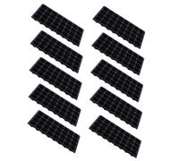 HOODANCOS Kit Vassoi per la Coltivazione di Piante 21 Fori 10 Pezzi in Plastica Resistente Nera per Germinazione e Avvio Semina Vivaio da Giardino per Uso Interno ed Esterno