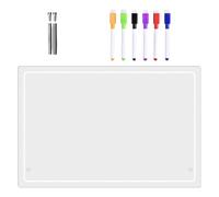 HOODANCOS Lavagna da Tavolo Portatile in Acrilico Bianco Cancellabile per e Condividere Programmi, per Casa, Ufficio e Pianificazione Quotidiana