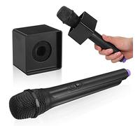 HOODANCOS Microfono Giocattolo Per Ragazzo Piccolo Microfono Simulazione in Plastica Con Base Bandiera Accessorio Per Recitazione e Lettura