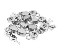 HOODANCOS Mini lucchetti a forma di cuore argento, 12 pezzi in ferro, per cabina e diario, con 2 chiavi corrispondenti, protezione per oggetti di valore