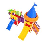 HOODANCOS Miniature Slide Toy Model For Dollhouse Color Randomized Playground Accessory For Promotes Motor Skills Creative Play Schools Colore Casuale