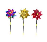 HOODANCOS Mulino a Vento Ottagonale Riflettente per Uccelli, Girandola Spaventa Uccelli da Giardino e Balcone, Set da 3 Pezzi Colorati per Esterni, Strumento di Esilio del Vento