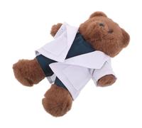 HOODANCOS Orsetto di Peluche Dottore con Divisa Medica Bianca Morbido e Facile da Pulire Giocattolo Educativo per Studenti Infermieri e Ragazzo Ragazza Idea Regalo per Laurea e Ritorno