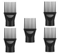 HOODANCOS Pettine Ugello per Asciugacapelli Nero 5 Pezzi Accessorio in Plastica per Strumenti di Styling Capelli Ricci
