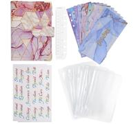 HOODANCOS Pianificatore di Bilancio A6 Raccoglitore di Denaro e Custodia per Carte, Organizer Budget in Finta Pelle, per Uso Quotidiano e Festività