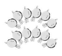 HOODANCOS Pinze Coccodrillo in Ferro Argento 3 Cm con Disco per Spille 20 Pezzi per Creazione Gioielli Fai da Te su Cappotti e Maglioni