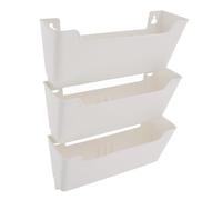 HOODANCOS Porta Documenti da Parete in Plastica Beige Grande Capacità, Organizer Multifunzionale per Ricevute e Carte, per Ufficio e Casa Design Salvaspazio Verticale