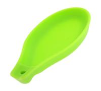 HOODANCOS Porta Mestolo in Silicone Resistente per Piano Cottura Supporto Mestolo e Spatola con Ciotola Integrata per Salse Antiscivolo e Facile da Pulire per Cucina Verde